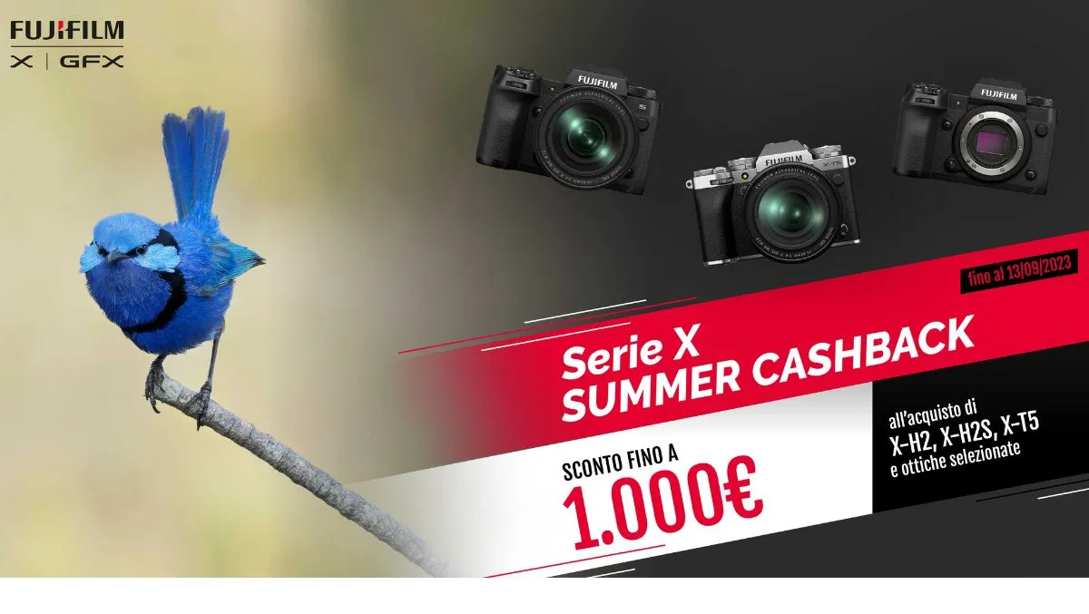 Promozione Fujifilm Luglio-Settembre 2023: Risparmia sulla Serie X con il Cashback Estivo