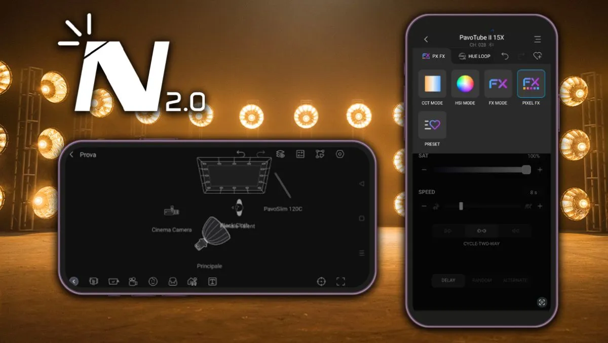 Nanlink APP 2.0: L’app per gestire l’illuminazione Nanlite e Nanlux si aggiorna