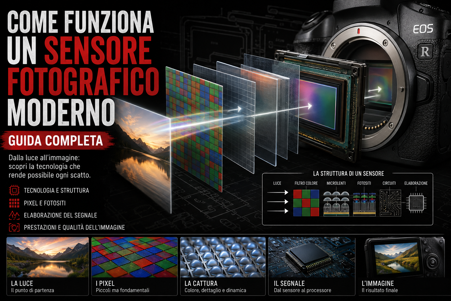 Come Funziona un Sensore Fotografico Moderno: Guida Completa