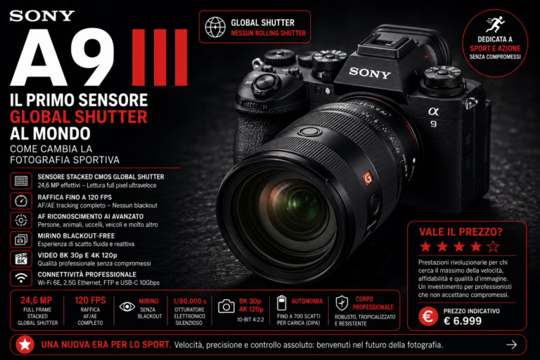 Sony A9 III: Il Primo Sensore Global Shutter al Mondo, Come Cambia la Fotografia Sportiva