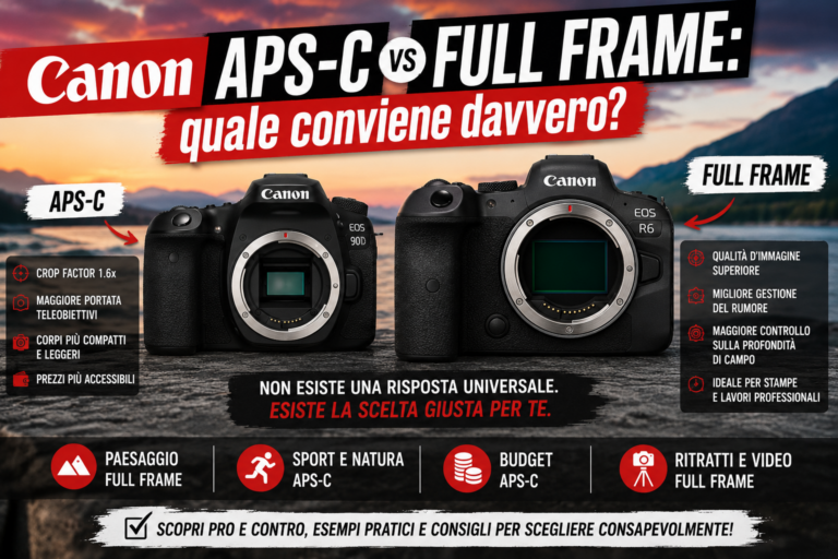 Canon APS-C vs Full Frame: quale conviene davvero?