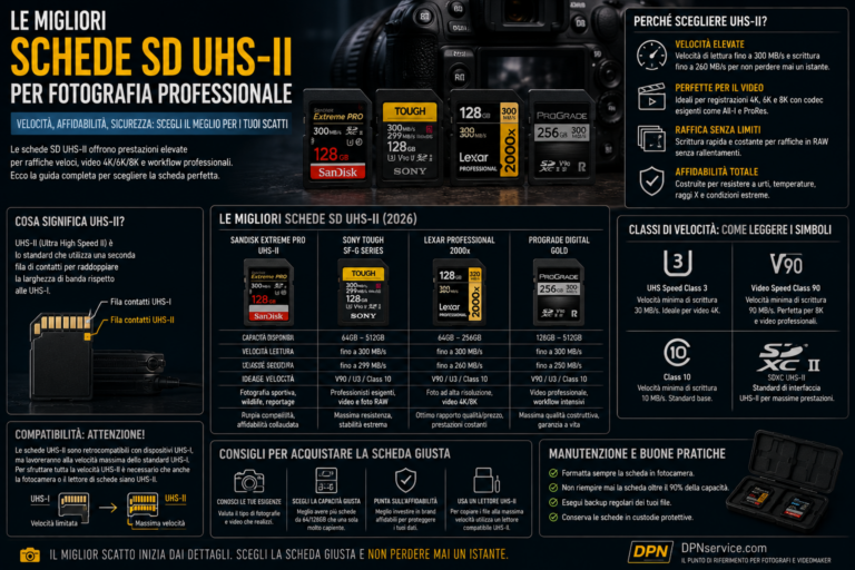 Le migliori schede SD UHS-II per fotografia professionale