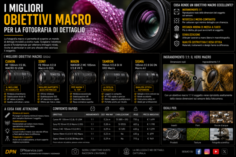 I migliori obiettivi macro per la fotografia di dettaglio