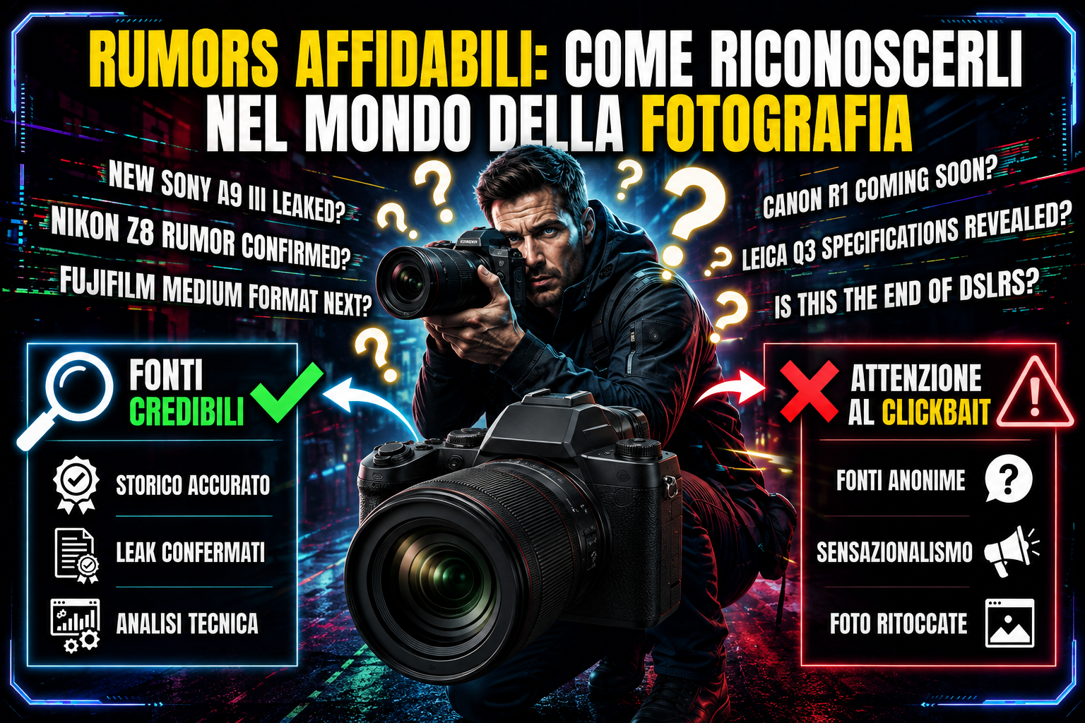 Rumors Affidabili: Come Riconoscerli nel Mondo della Fotografia