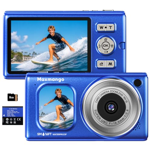 16FT Macchina Fotografica Subacquea, 4K 48MP Batteria Rimovibile 1500mAh