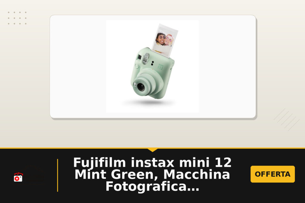 Fujifilm instax mini 12 Mint Green, Macchina Fotografica Istantanea in offerta su Amazon: oggi a 73.79 euro