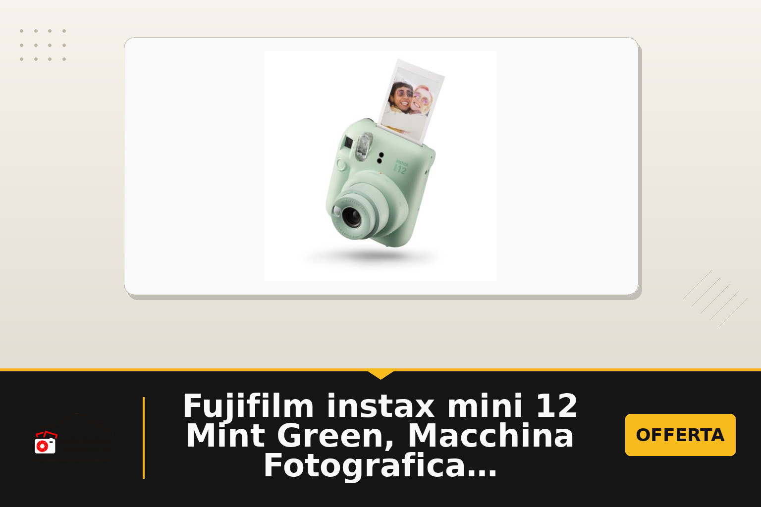 Fujifilm instax mini 12 Mint Green, Macchina Fotografica Istantanea in offerta su Amazon: oggi a 73.79 euro