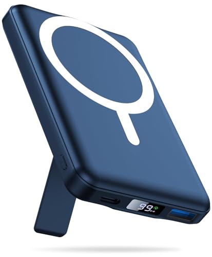 AOGUERBE PowerBank per MagSafe, 10000mAh Power Bank Magnetico per iPhone