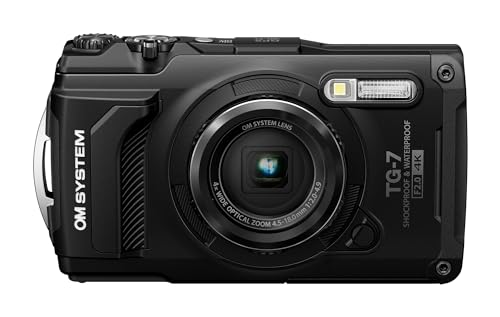 OM SYSTEM Tough TG-7, Fotocamera,12 MP,impermeabile fino a 15 m,video 4K — foto prodotto Amazon