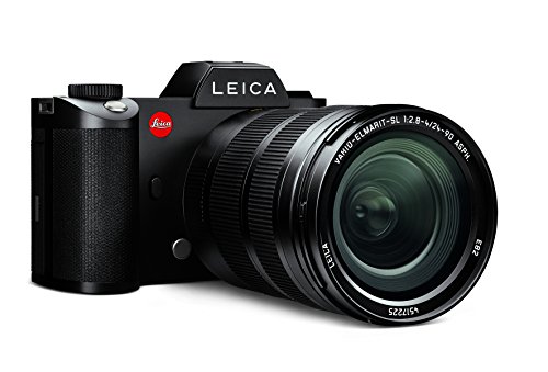 Sistema Leica SL (dotata di sensore CMOS on risoluzione da 24 mega pixel, mirino elettronico EyeRes, messa a fuoco automatica a contrasto, risoluzione dei video in 4K e WiFi), incl. sistema Vario-Elmarit SL 1:2, 8-4/24-90 mm ASPH, colore nero — foto prodotto Amazon