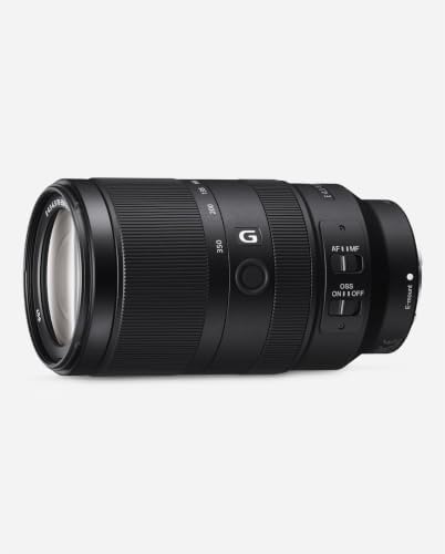 Sony SEL70350G – 70–350 mm F4.5–6.3 G OSS Super teleobiettivo zoom per APS-C (con stabilizzazione immagine, attacco E-Mount, ideale per natura, sport e viaggi, compatibile con ZV-E10, A6400, A6700) — foto prodotto Amazon