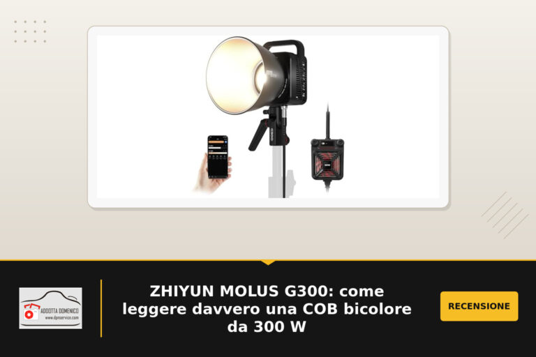 ZHIYUN MOLUS G300: come leggere davvero una COB bicolore da 300 W