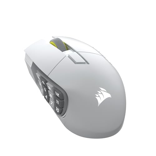 Corsair Mouse da gioco per PC MMO SCIMITAR ELITE WIRELESS SE – Bianco