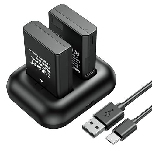 ENEGON EN-EL14 Coppia di batterie oltre caricatore rapido a 2 slot per Nikon EN-EL14/EN-EL14a e DSLR D3100, D3200, D3300, D3400, D3500, D5100, D5200, D5300, D5500, D5600, DF