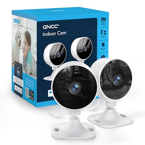 GNCC GC3 Kit 2 Telecamere WiFi Interno 1080P, 2.4GHz, Fissa, Plug-in