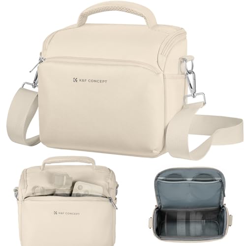 K&F CONCEPT Borsa per fotocamera, piccola borsa a tracolla singola Crossbody Custodia con cinghia regolabile compatte Borse per macchina fotografia DSLR/SLR/Mirrorless