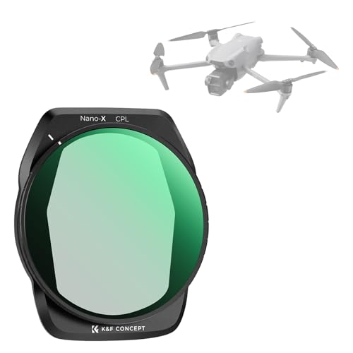 K&F CONCEPT Filtro CPL Compatibile con DJI Air 3S, Filtri Polarizzatori per Obiettivo Drone per Air 3S, Filtro in Vetro Ottico Multistrato Leggero, Accessori per Obiettivo Fotocamera Drone