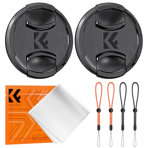 K&F CONCEPT Set di 2 Tappi Obiettivo 95mm Compatibile con Canon Nikon Sony