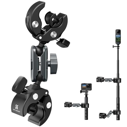 K&F CONCEPT Supporto Action Camera con Doppio Super Clamp e Rotula 360°