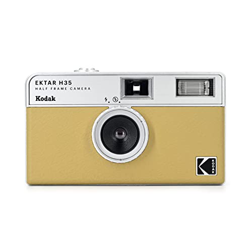 Kodak Ektar H35 Fotocamera con pellicola, mezzo telaio, 35 mm, riutilizzabile, senza messa a fuoco, leggera, facile da usare (sabbia) (pellicola e batteria AAA non sono incluse)