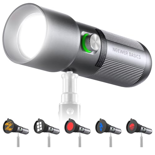 NEEWER BASICS FL10 Torcia Fotografica RGB, 4 Colori / 20 Filtri Gobo