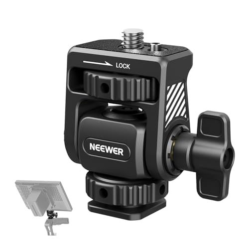 NEEWER Supporto Monitor Campo, Cold Shoe, Rotazione 360°/Inclinazione 180°