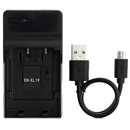 Norifon EN-EL19 USB Caricatore per Nikon Coolpix S33, S7000, S6900, S2800