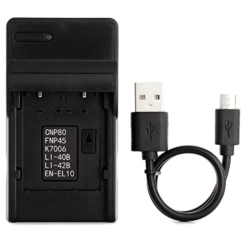 Norifon LI-40B USB Caricatore per Olympus D-720, FE-230, FE-340, FE-280