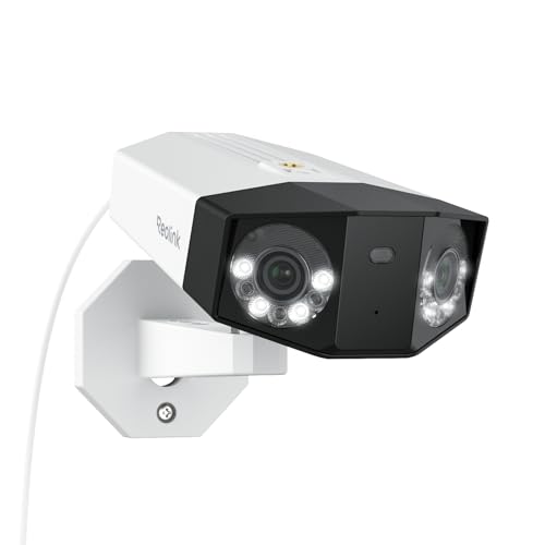Reolink 16MP PoE Telecamera Esterno, Doppio Obiettivo, Faretti, Duo 3 PoE