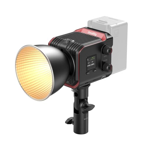 SMALLRIG RC 100B COB Video Light, 2700K-6500K Luce Video Bicolore, Ricarica Rapida Type-C PD, Piastra Batteria Integrata, Luce con Controllo App per Fotografia e Studio Fotografico - 4893