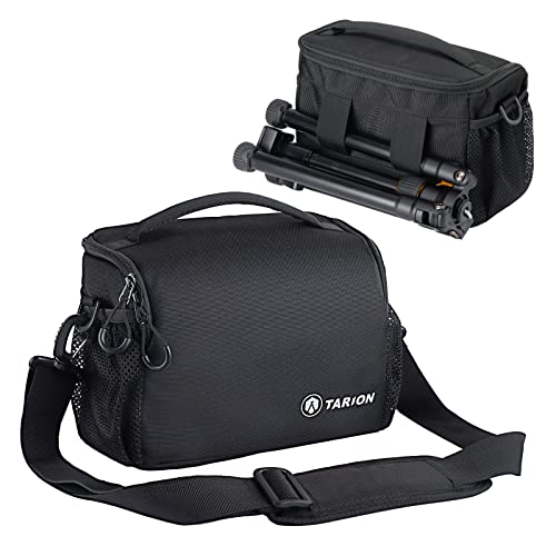 TARION Borsa Fotografica a Tracolla Piccola Custodia Compatta Reflex TSB-S | Borsa per Fotocamera DSLR Obiettivi e Accessori Custodia Leggera e Imbottita per Street Photography e Uso Quotidiano