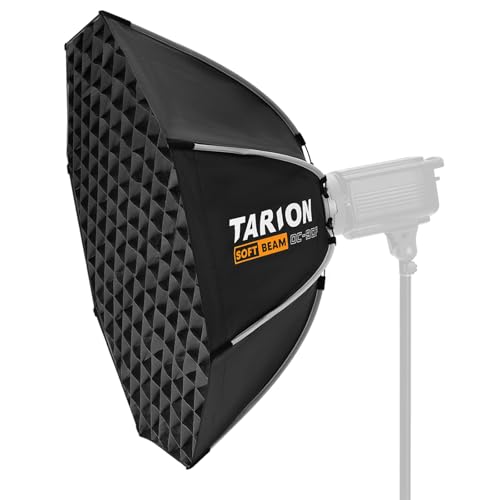 TARION Softbox Ottagonale Bowens Piephevole: 90cm Soft Box Sgancio Rapido con Griglia a Nido Portatile per Studio Fotografico Diffusori Flash a Slitta Illuminazione(90cm)