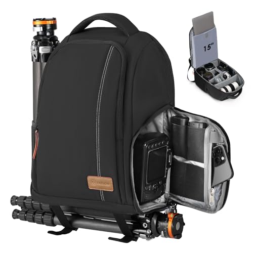 TARION Zaino Fotografico Borsa Fotografica Brose per Fotocamera Reflex Nero