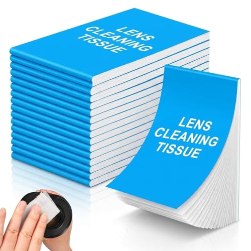 YIPFEN 15 Pcs Carta per Pulizia Lenti - Resistente agli Strappi e Senza Pelucchi, Ogni Blocco Contiene 50 Fogli, Ideale per Obiettivi Fotocamera, Binocoli, Microscopi e Superfici Delicate