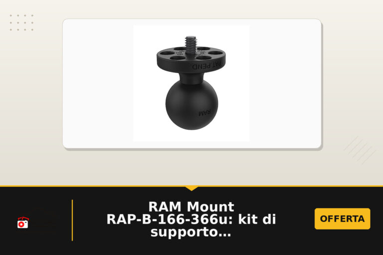RAM Mount RAP-B-166-366u: kit di supporto compatto per sistema RAM Mounts in stock scarso a prezzo ridotto