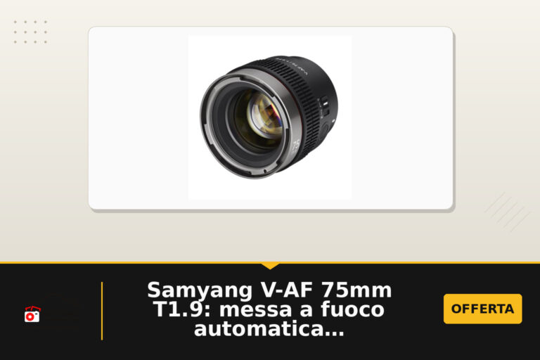 Samyang V-AF 75mm T1.9: messa a fuoco automatica e tallies per video in spazi ristretti