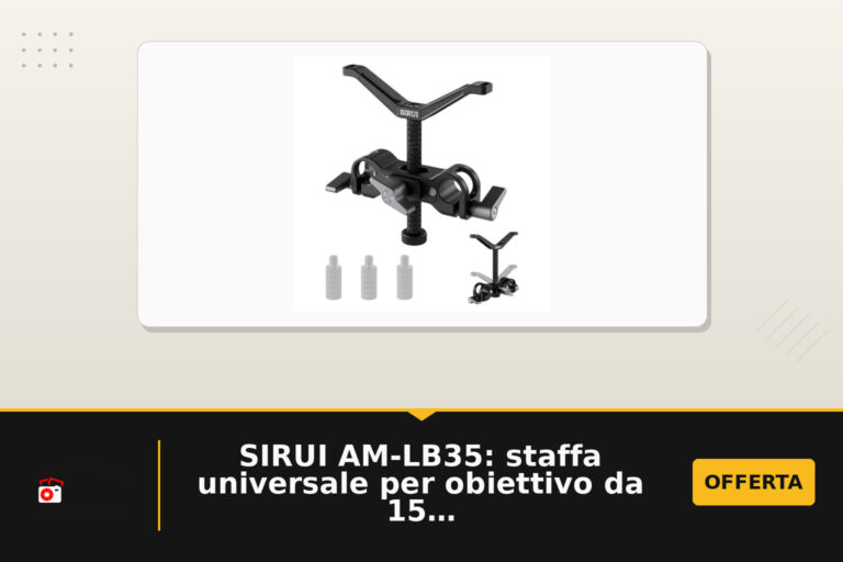 SIRUI AM-LB35: staffa universale per obiettivo da 15 mm con regolazioni mirate e tre aste estendibili