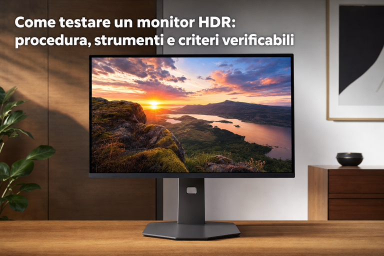Come testare un monitor HDR: procedura, strumenti e criteri verificabili
