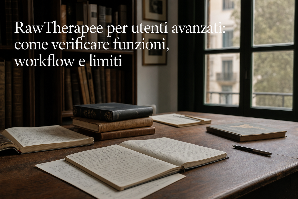 RawTherapee per utenti avanzati: come verificare funzioni, workflow e limiti