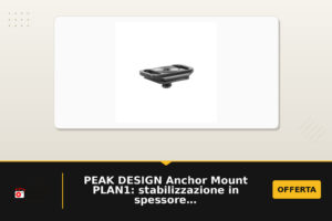 PEAK DESIGN Anchor Mount PLAN1: stabilizzazione in spessore minimo e compatibilità essenziale per accessori image & son
