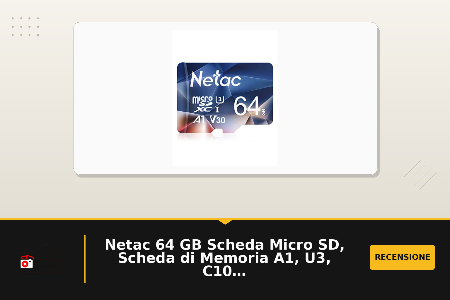 Netac 64 GB Scheda Micro SD, Scheda di Memoria A1, U3, C10, V30, 4K, 667X, UHS-I Velocità fino a 100/30 MB/sec(R/W) Micro SD Card per Telefono, Videocamera, Switch, Tablet
