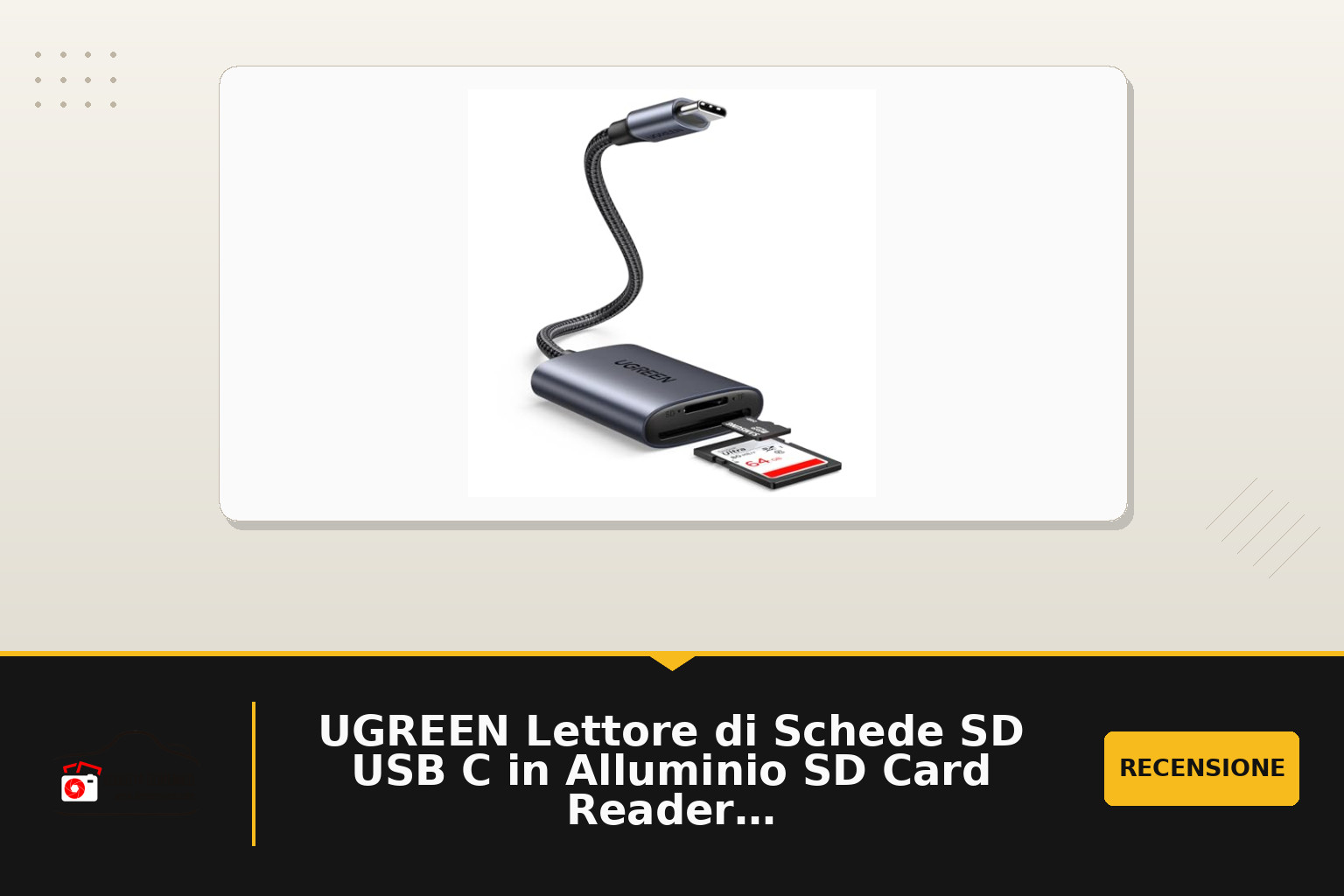 UGREEN Lettore di Schede SD USB C in Alluminio SD Card Reader (SD 3.0) | Lettura Fino a 312MB/s Compatibile con iPhone 18 Pro Max iPad Pro 2024 MacBook Pro Air Galaxy S25 Xiaomi 15 Mate70 P70