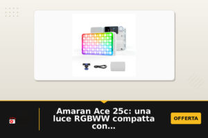 Amaran Ace 25c: una luce RGBWW compatta con ricarica rapida e montaggio magnetico