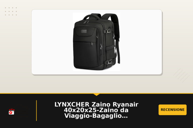 LYNXCHER Zaino Ryanair 40x20x25-Zaino da Viaggio-Bagaglio a Mano Aereo Piccolo Borsa da Cabina 20L per Uomo e Donna da Viaggio Lavoro Trekking Scuola,14 Pollici Zaino Porta PC Nero