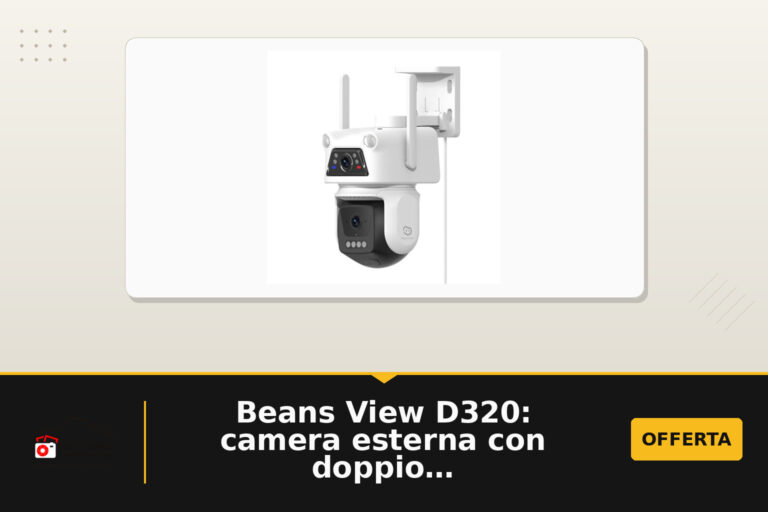 Beans View D320: camera esterna con doppio obiettivo e tracciamento AI a 360° a 59,99€