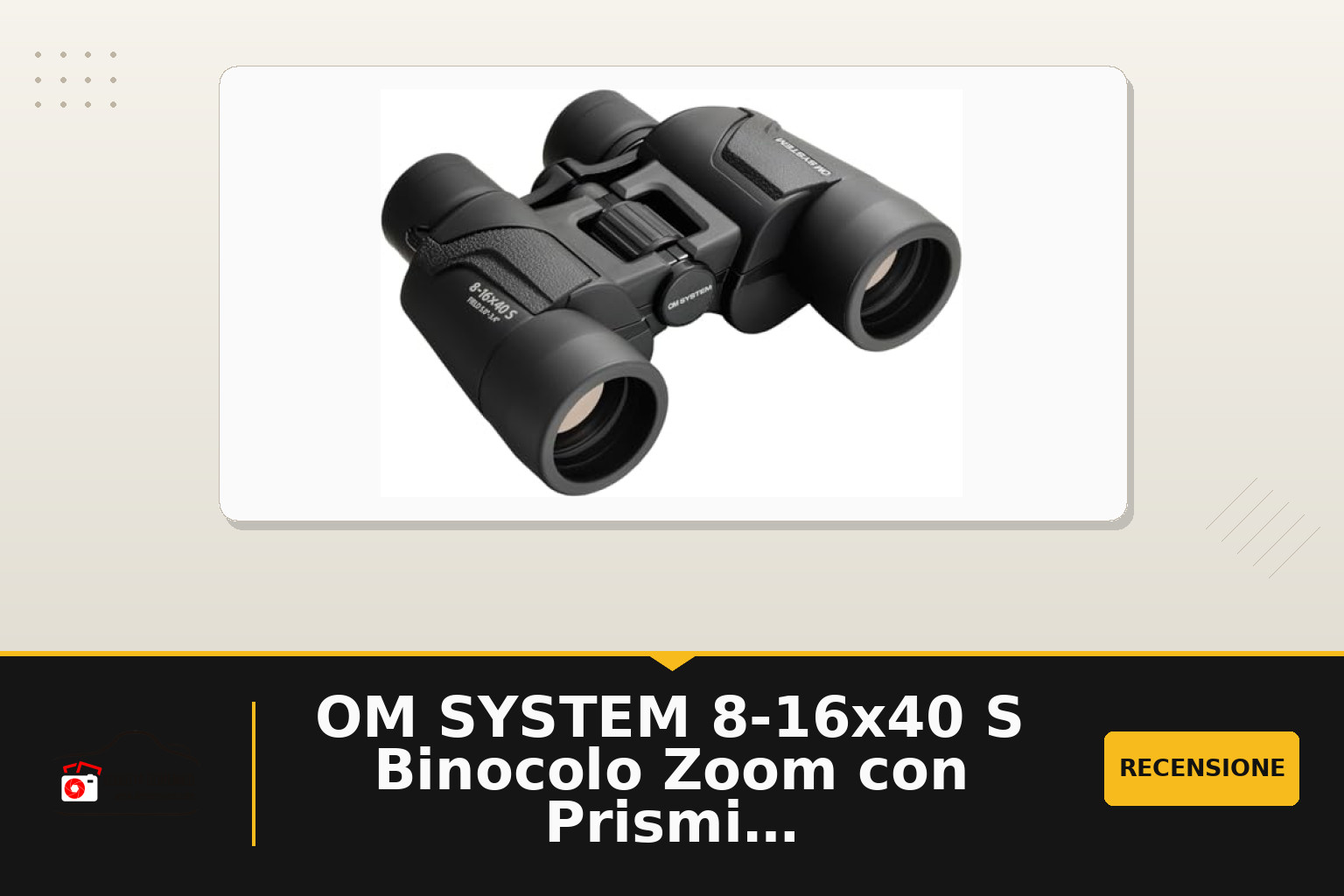 OM SYSTEM 8-16x40 S Binocolo Zoom con Prismi BaK-7, Nero