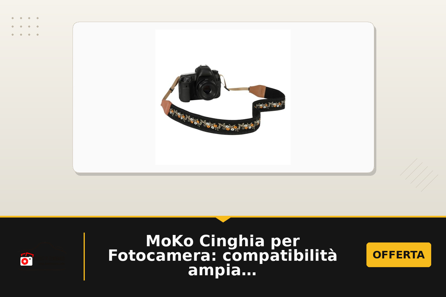 MoKo Cinghia per Fotocamera: compatibilità ampia e dimensioni regolabili per trasporto sicuro